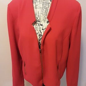 Forever 21 red BLazer with gold zippers size 2x